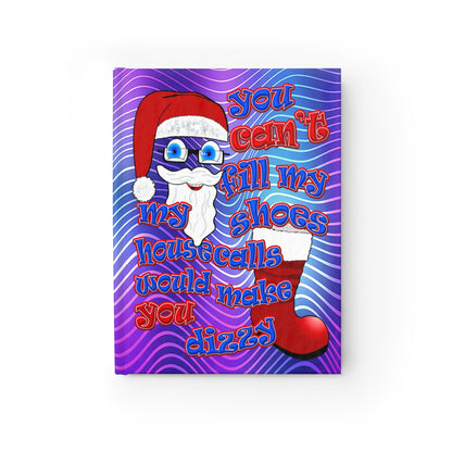 santa's shoes - journal-lined (purple wave)