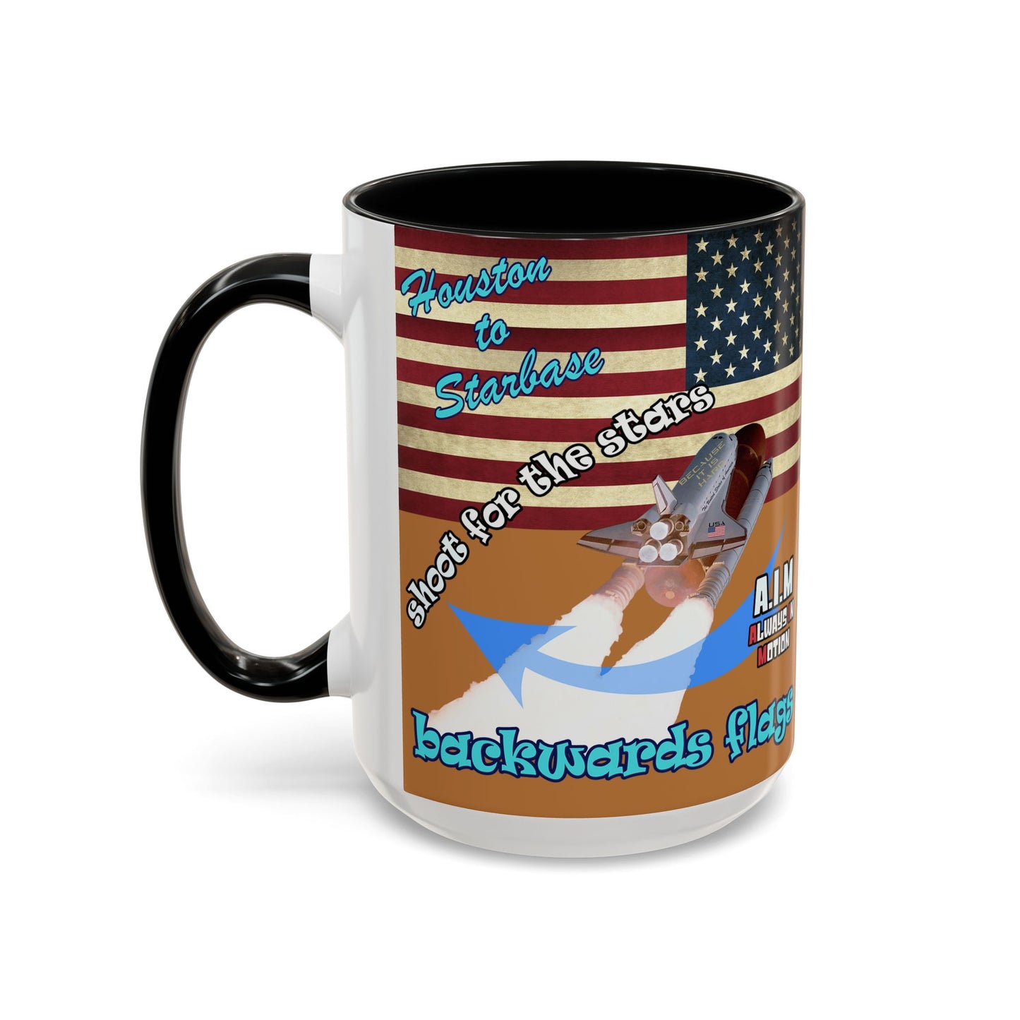 shoot for the stars - Accent Mug (light brown)