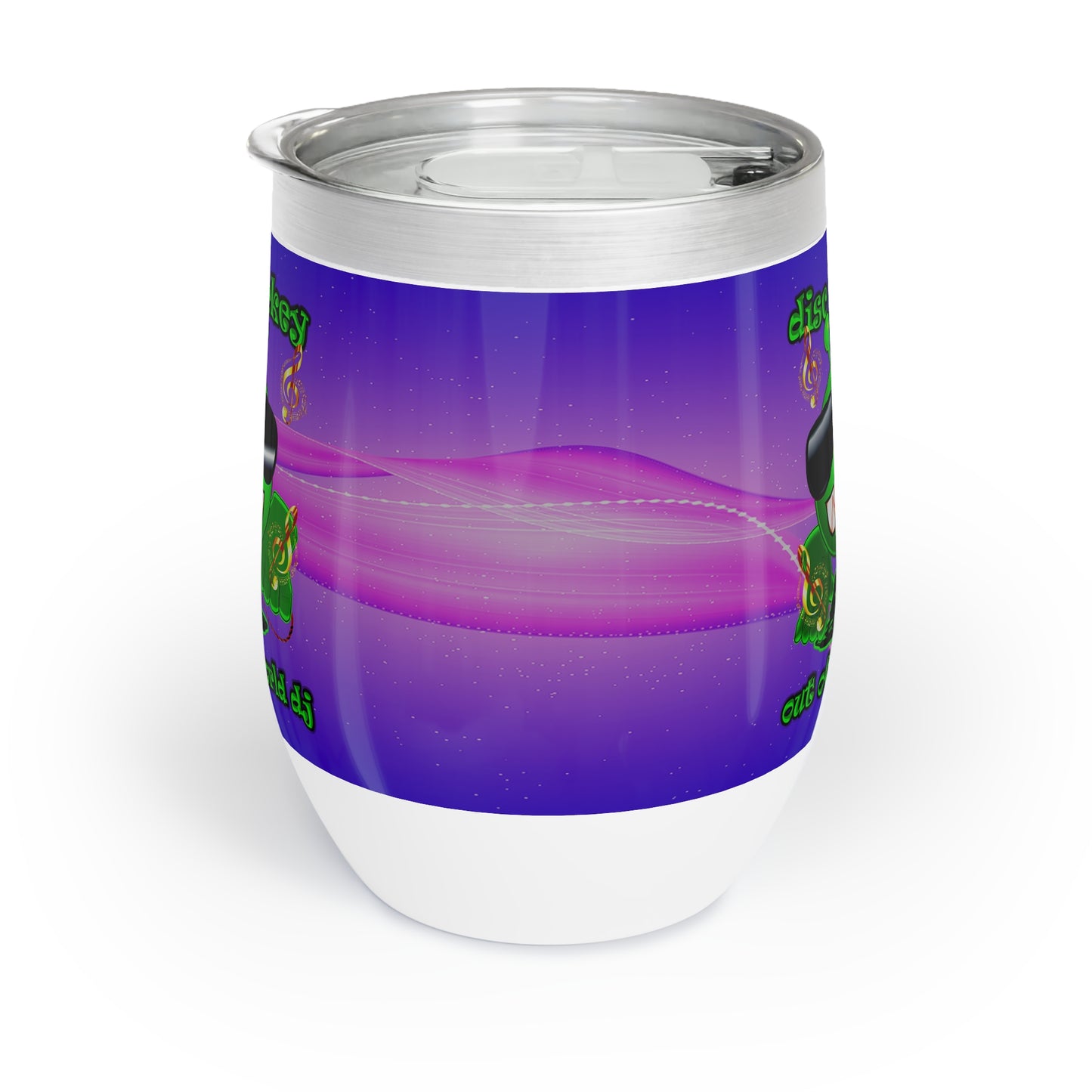 disc jockey - Chill Wine Tumbler (purple-pink wave)