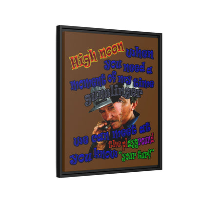 high noon - framed canvas art (brown)