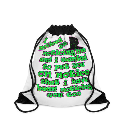 noticed you noticing - Drawstring Bag (white)