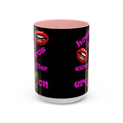 hoes b4 bros - Accent Mug (black)