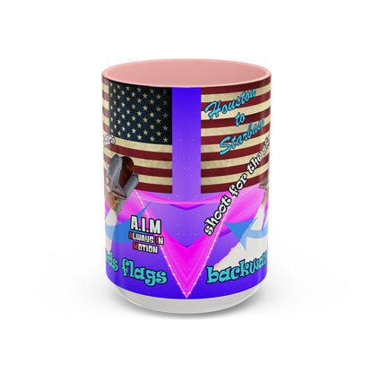 shoot for the stars - Accent Mug (purple-pink wave)