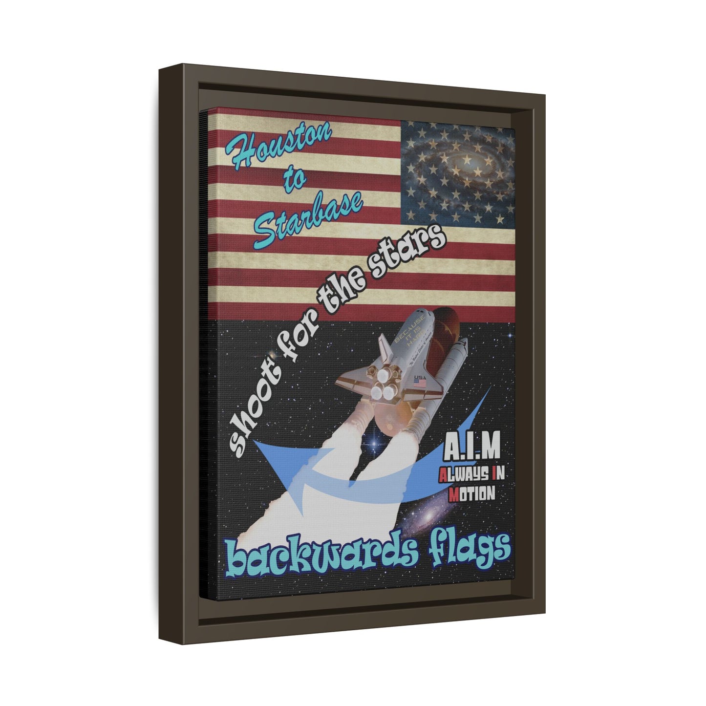shoot for the stars - framed canvas art