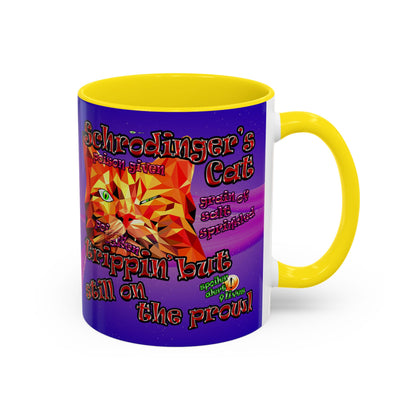schrodinger's cat - Accent Mug (purple-pink wave)