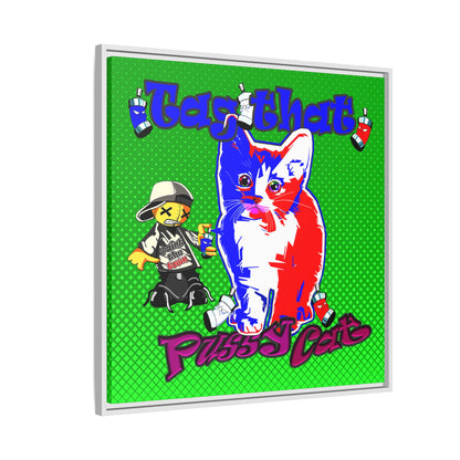 tag that - framed canvas art (logo green)