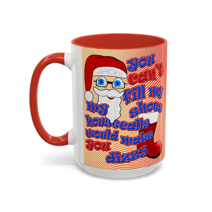 santa's shoes - Accent Mug (yellow-orange wave)