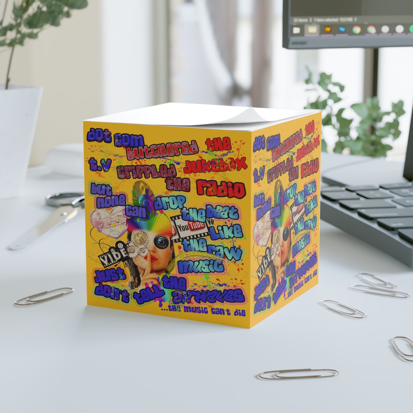 drop the beat - note cube (yellow)