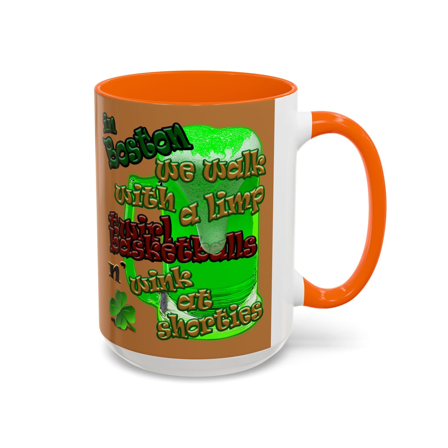 celtics logo - Accent Mug (light brown)