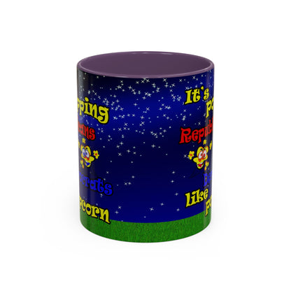 popping like popcorn - Accent Mug ('snoops' background)