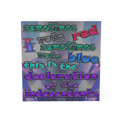 declaration of the independents - note cube (grey-pink wave)
