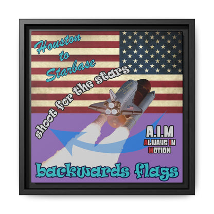 shoot for the stars - framed canvas art (light purple)