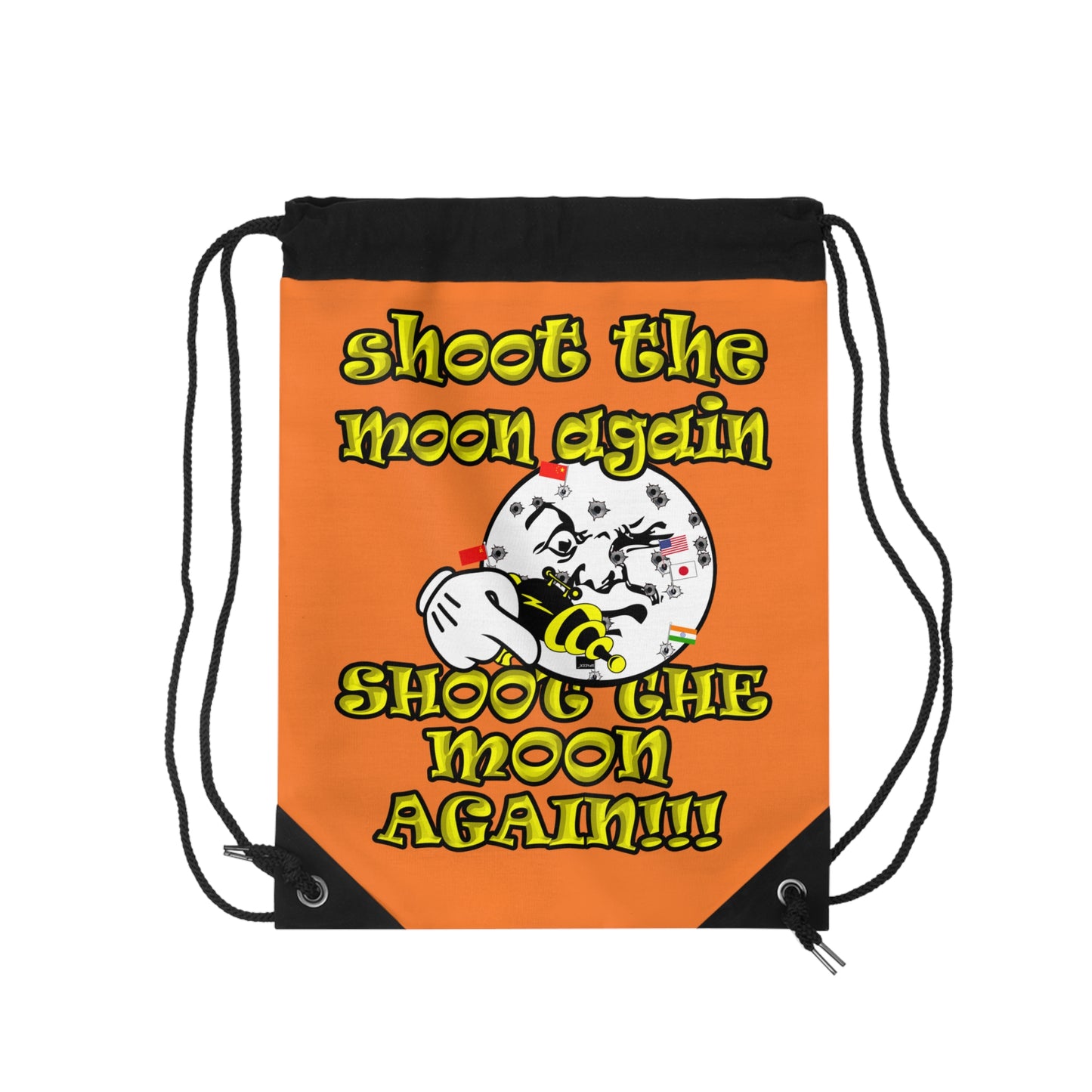 shoot the moon again - Drawstring Bag (crusta)