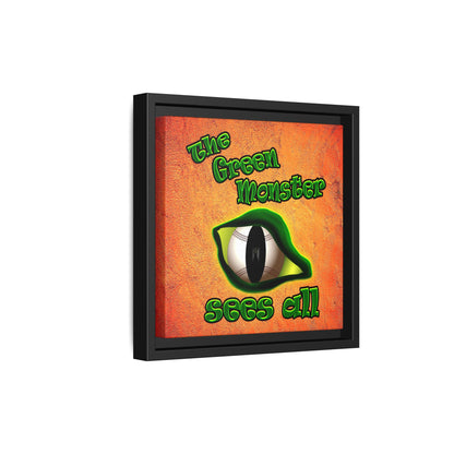 green monster - framed canvas art (burnt orange)