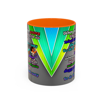 doggystyle - Accent Mug (rainbow split)