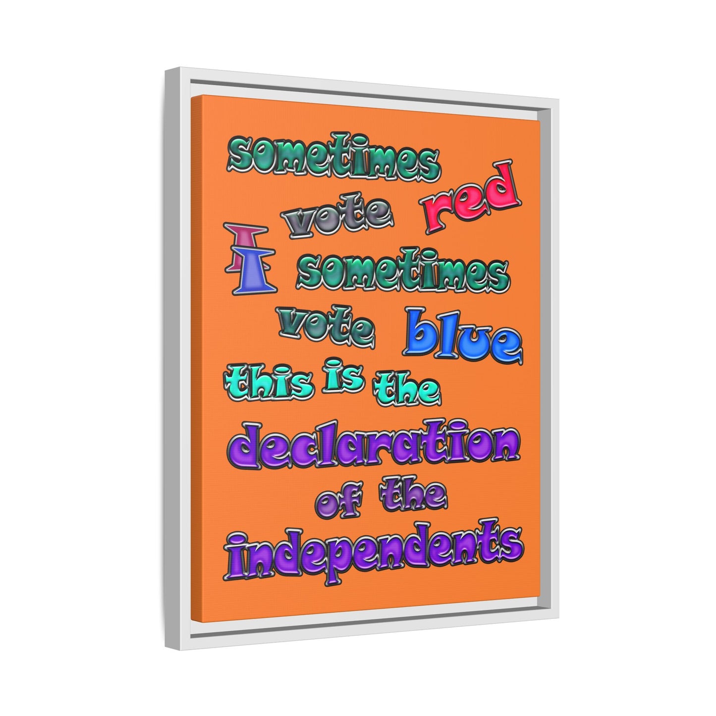 declaration of the independents - framed canvas art (crusta)