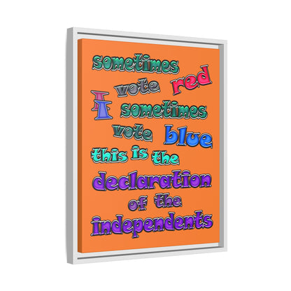 declaration of the independents - framed canvas art (crusta)
