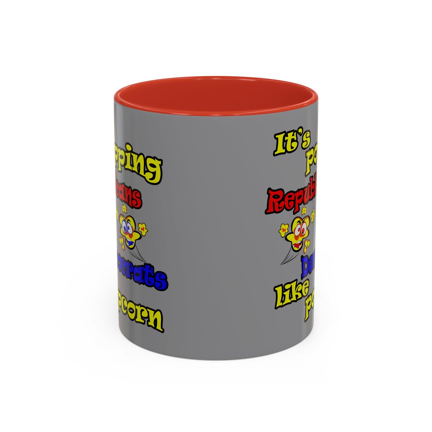 popping like popcorn - Accent Mug (grey)