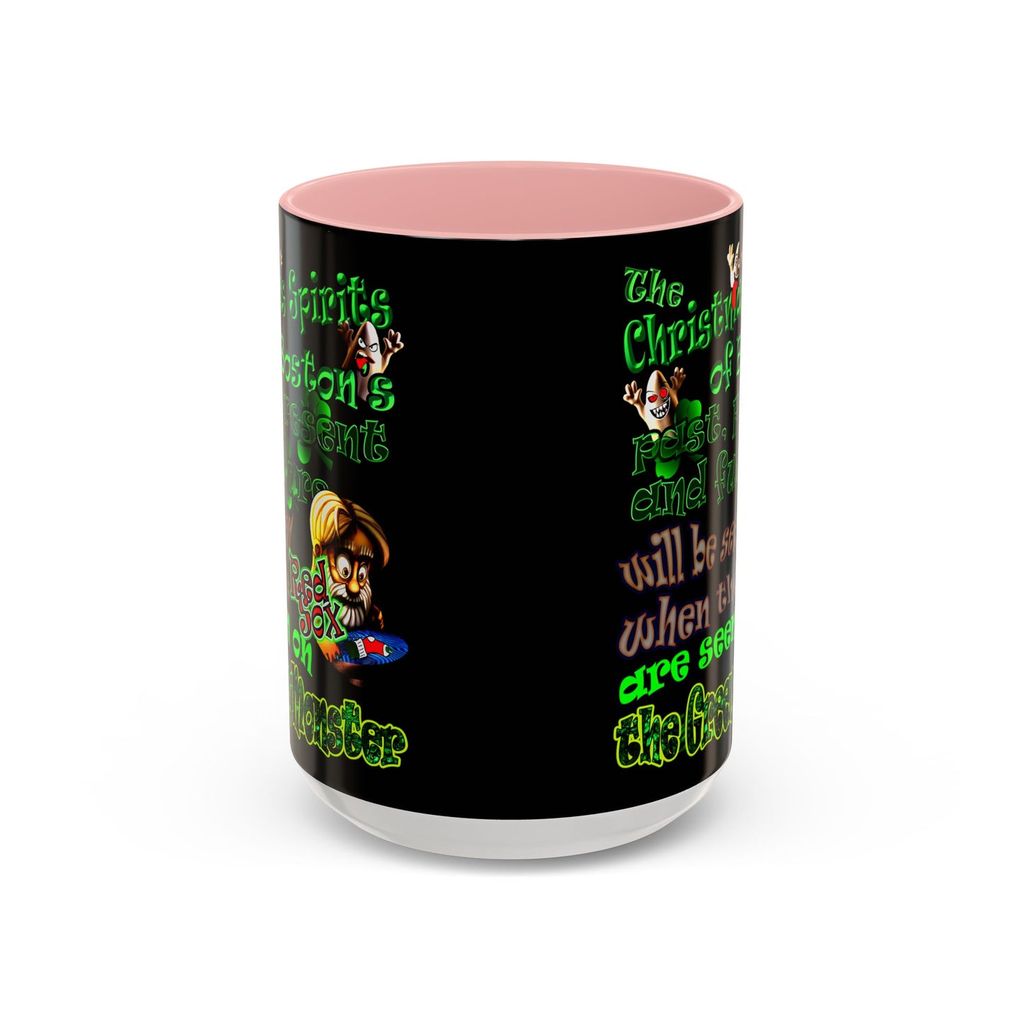 christmas spirits of boston - Accent Mug (black)