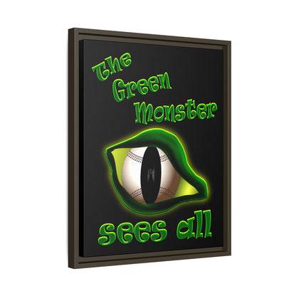 green monster - framed canvas art (black)