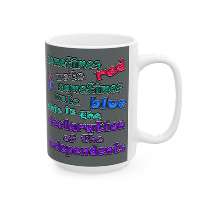 declaration of the independents - White Mug (dark grey)