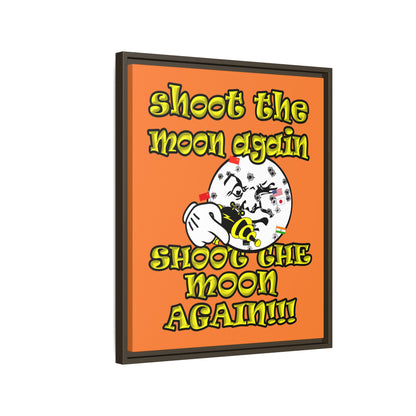 shoot the moon again - framed canvas art (crusta)