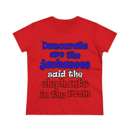 donkeys and elephants - Women's Midweight Cotton Tee
