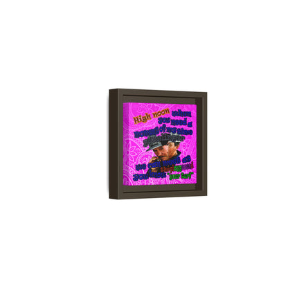 high noon - framed canvas art (pink swirl)