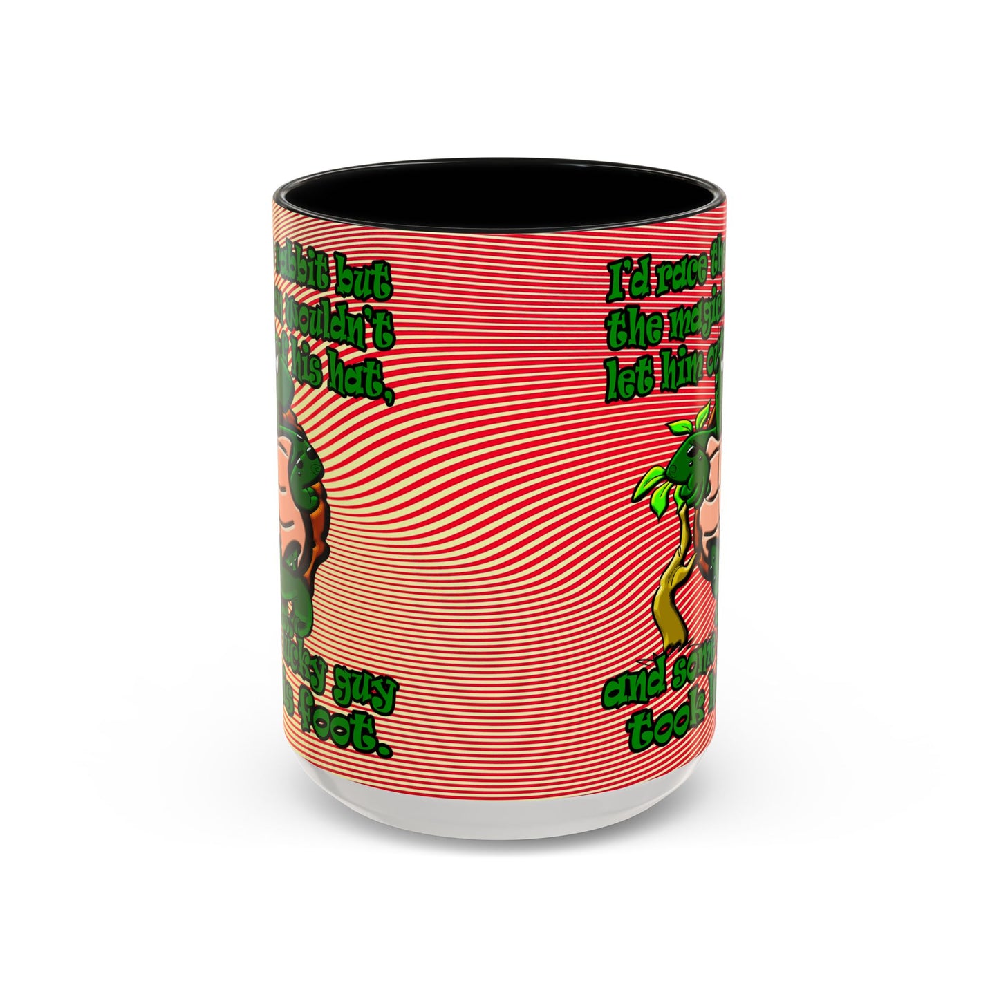 turtle race - Accent Mug (yellow-orange wave)