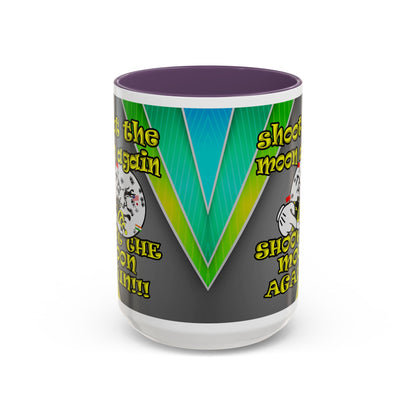 shoot the moon again - Accent Mug (rainbow split)