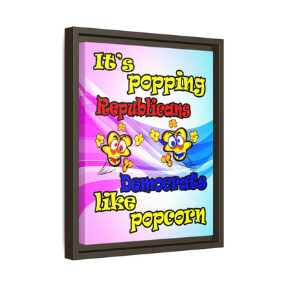 popping like popcorn - framed canvas art (light blue-pink wave)