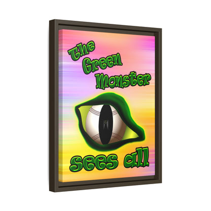 green monster - framed canvas art (color blur)