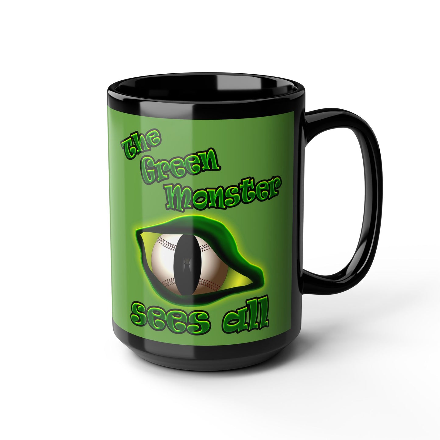 green monster - Black Mug (green)