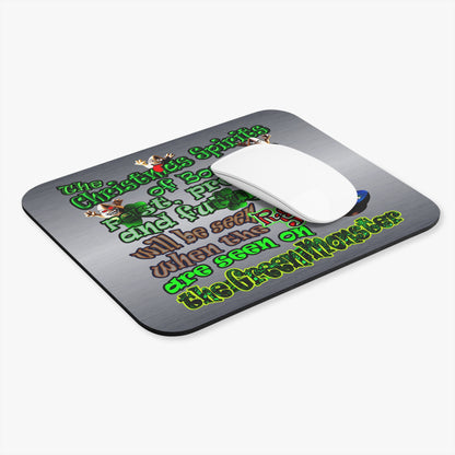 christmas spirits of boston - Mouse Pad (Rectangle) (brushed nickel)