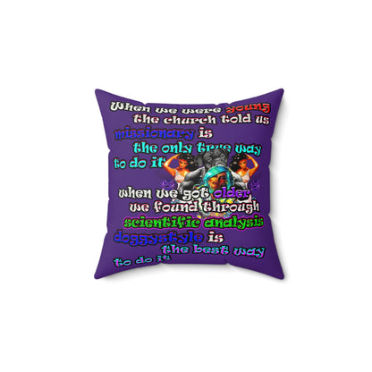 doggystyle - Faux Suede Square Pillow - (purple)