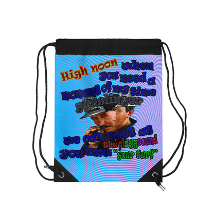 high noon - Drawstring Bag (light blue-purple wave)