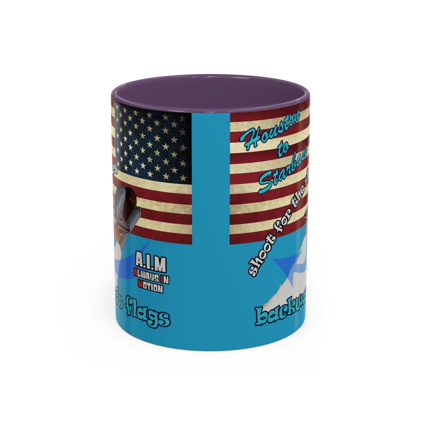 shoot for the stars - Accent Mug (turquoise)