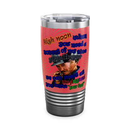high noon - Ringneck Tumbler, 20oz (yellow-orange wave)