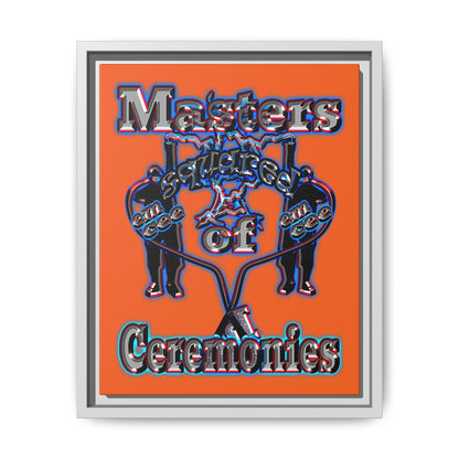 em cee squared - framed canvas art (orange)