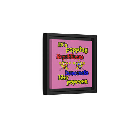 popping like popcorn - framed canvas art (light pink)