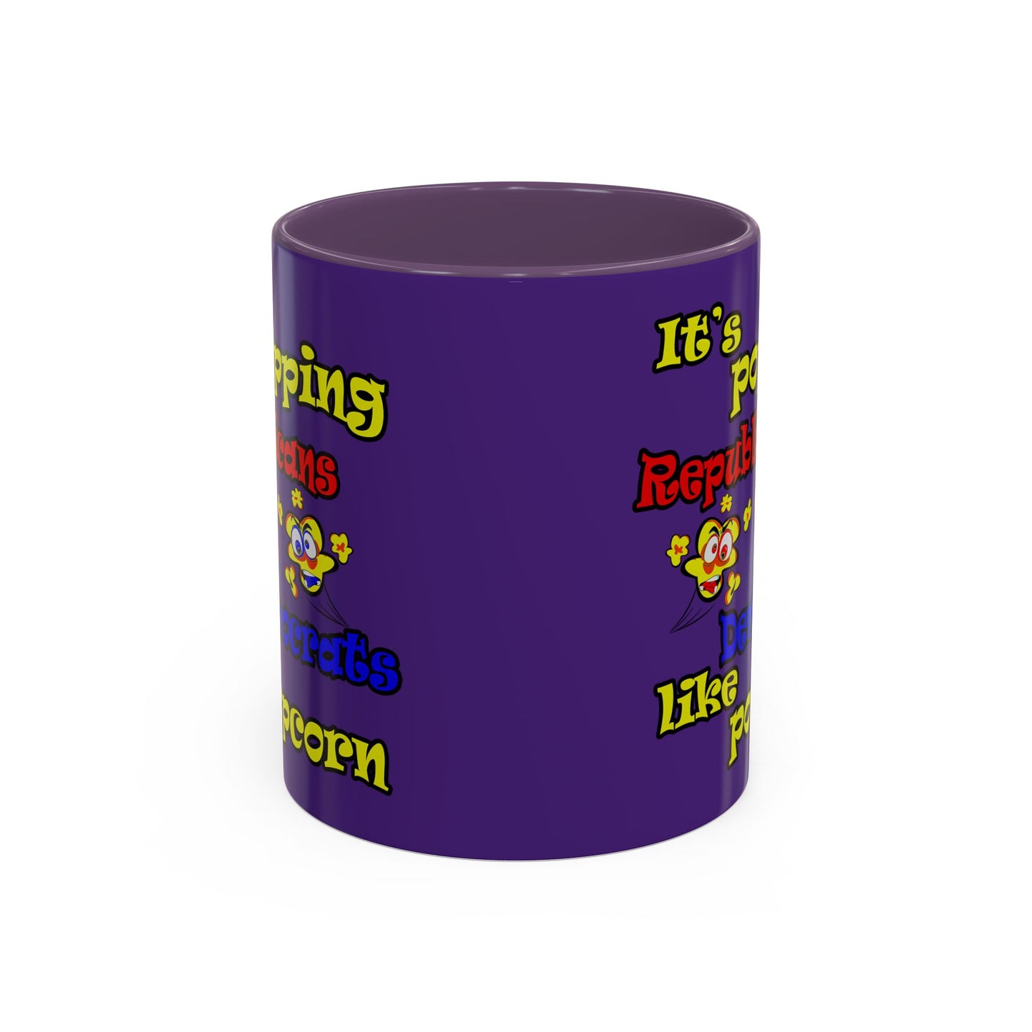 popping like popcorn - Accent Mug (purple)