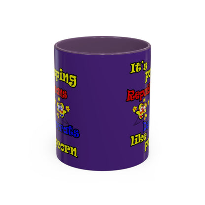 popping like popcorn - Accent Mug (purple)