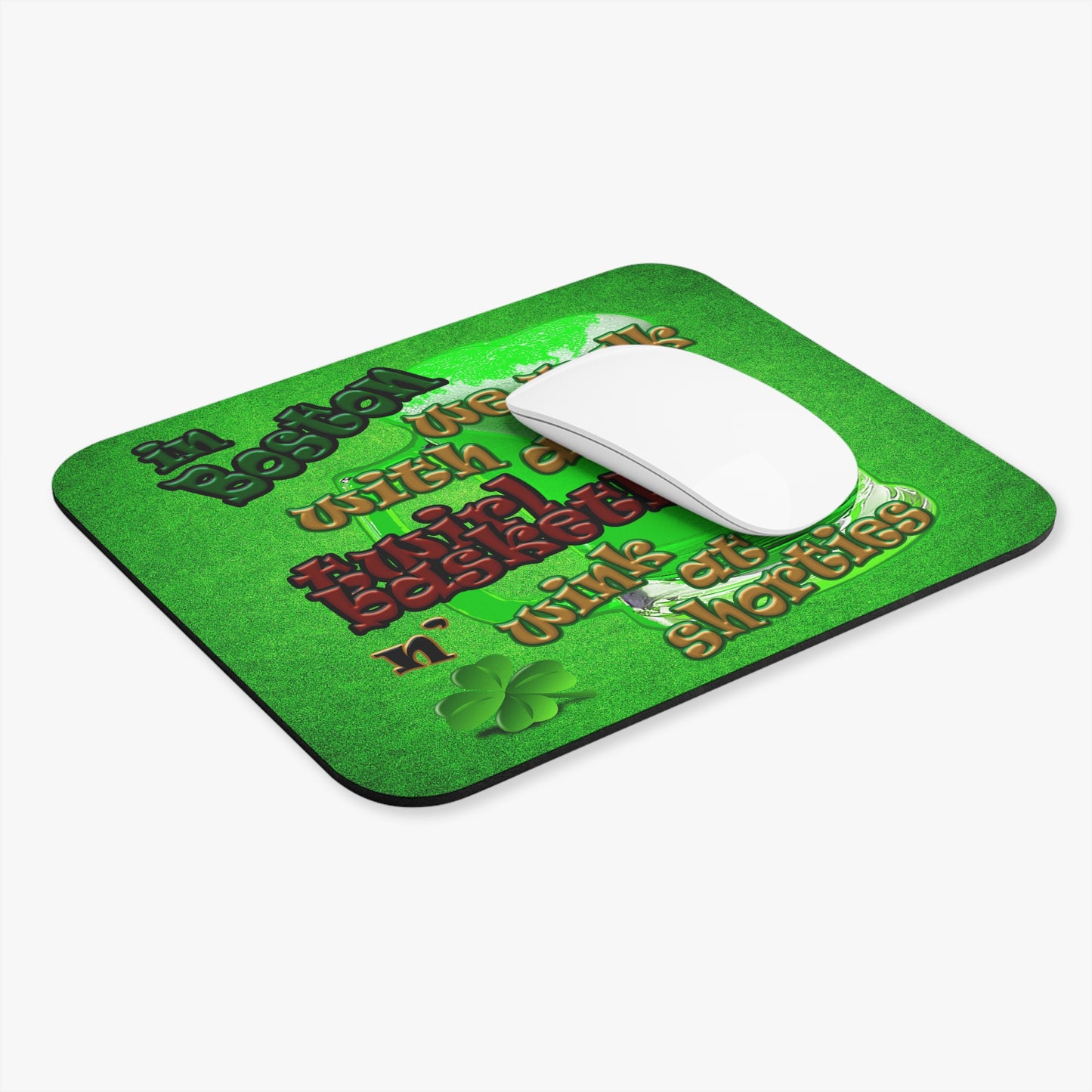celtics logo - Mouse Pad (Rectangle) (green turf)