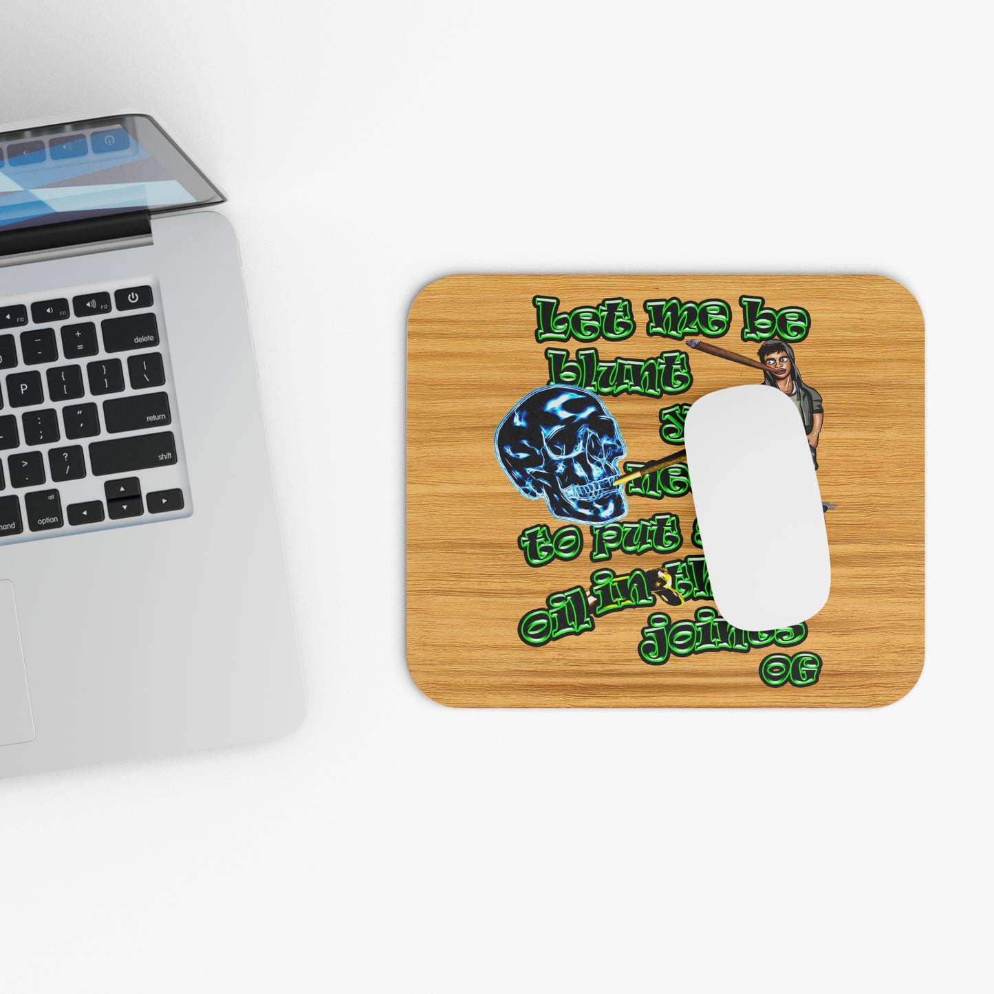 og - Mouse Pad (Rectangle) (butterscotch wood finish)
