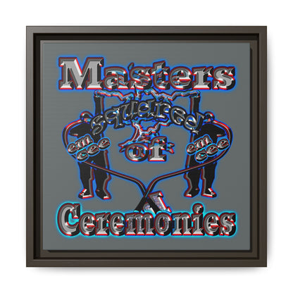 em cee squared - framed canvas art (dark grey)