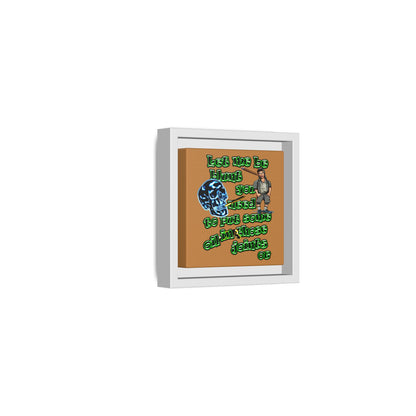 og - framed canvas art (light brown)