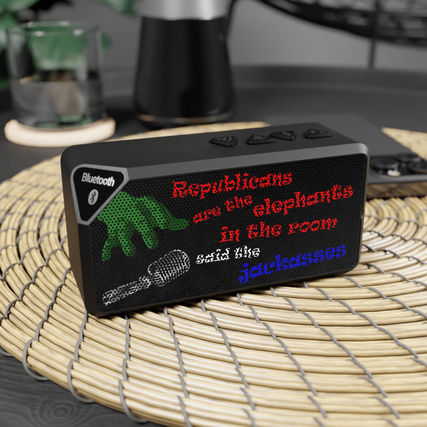donkeys and elephants - Jabba Bluetooth Speaker (black)
