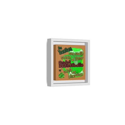 celtics logo - framed canvas art (light brown)