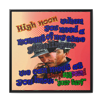 high noon - framed canvas art (yellow-orange wave)