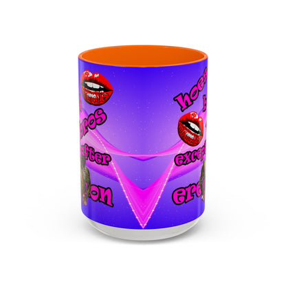 hoes b4 bros - Accent Mug (purple-pink wave)